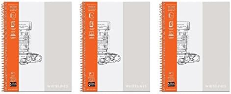 Roaring Spring Whitelines Sketch Book, 12"x9", 50 sheets, 3 Notebook Bundle Office Product