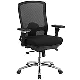 Flash Furniture HERCULES Series 24/7 Intensive Use Big & Tall 350 lb. Rated Black Mesh Multifunction Swivel Chair with Synchro-Tilt