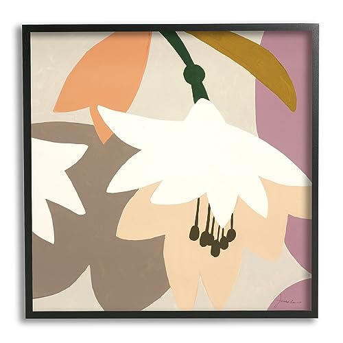 Stupell Industries Modern Pastel Tulips Black Framed Giclee Art Design by Liz J…