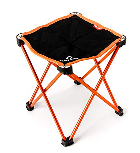 Ultralight Portable Camp Stool,Outdoor Folding Chair Made of 1680D Oxford Cloth and 7075 Aluminum Alloy,for BBQ Camping Fishing Hiking Beach,Withstand Up to 220lbs Capacity,for Adult and Kids.