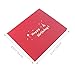 Unomor Happy Birthday Card, 3 Layers Cake Pop Up Birthday Card with Cute Red Candle, Envelope Included