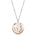 MESINYA Rose Gold Color Just Breathe Aromatherapy/Essential Oils Surgical S.Steel Diffuser Locket Pendant Necklace (20inch Ball Station Chain)