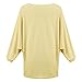 Suimiki Women's Batwing Sleeve Pullover Loose Sweater Blouse Top Apricot X-Large