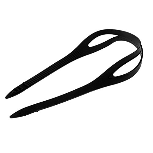 Fityle 4 Pieces Black + Clear Universal Swimming Goggles Swim Glasses Eyewear Silicone Strap Head Band Replacement Spare Accessories
