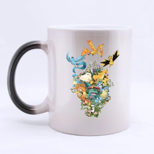 LaHuo Cute Pokemon Funny Tea Milk Ceramic Gift Mug Cup Morphing Mug 11 OZ