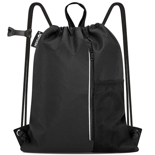 HOLYLUCK Unisex - Erwachsene Sport Gym Sack wasserdichte Rucksack-Beutel groß Navy blau