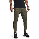 Under Armour Men's Rival Terry Joggers, (390) Marine OD Green / / Onyx White, Medium