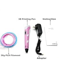 Bolígrafo de impresión 3D con pantalla LCD, CCTRO Scribbler 3D Pen de dibujo para impresión 3D Scribbler, dibujo, creación de modelos Doodle y modelado 3D, con filamento PLA de 1.06 oz, regalo perfecto