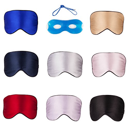 Sleep Mask Set with Cool Gel Eye Mask Pack and Breathe-Easy Eye Mask