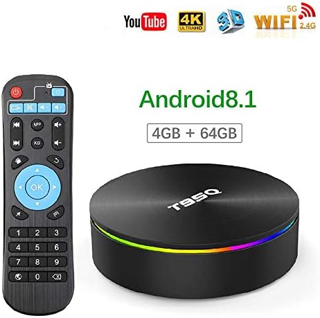 Sxinven Android 8.1 TV Box T95Q 4GB 64GB Amlogic Quad Core 2.4G&5GHz Dual WiFi 1000M Media Player Smart Box (4G&64GB US Plug) (EU Plug)