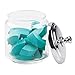 mDesign Glass Bathroom Vanity Apothecary Storage Organizer Canister Jar for Cotton Balls, Swabs, Makeup Sponges, Bath Salts, Hair Ties, Jewelry - Set of 3, Varied Sizes - Clear/Chrome