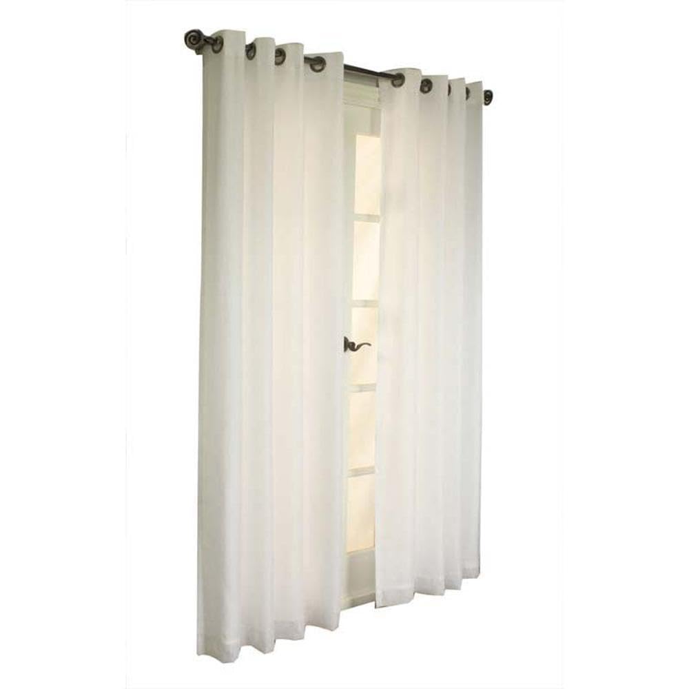 Thermavoile Light Filtering Insulated Indoor Window Curtain Panel, White, 54 Inches x 72 Inches
