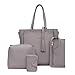 Toponly bag Women Four Set Handbags,Toponly Women Zipper Handbag Shoulder Bags Four Pieces Tote Bag Crossbody Wallet