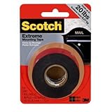 Scotch 414/DC Extreme Mounting Tape, 1 by 60-Inch, Black, Pack of 4
