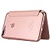 iPhone 8 Plus Case,iPhone 7 Plus Case, LONTECT Slim PU Leather Folio Flip Case with Card Slot & Clear Soft TPU Back Cover for Apple iPhone 8 Plus/iPhone 7 Plus - Rose Gold