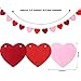 Tatuo Sets Valentine Heart Garlands Decorations Felt Heart Banner Hanging Decorations for Valentines Holiday Wedding Party Birthday Supplies(4)