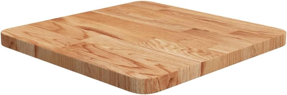 vidaXL Solid Oak Wood Table Top Light Brown 40x40cm Square Coffee Side Table