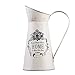 VANCORE Shabby Chic Metal Jug Pitcher French Style Vintage Grey Flower Vase for Home Decoration (Height 11 Inch)