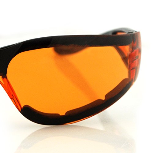 Bobster Shield Sport Sunglasses,Black Frame/Amber Lens,one size