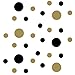 Black/Metallic Gold Vinyl Wall Stickers - 2 & 4 inch Circles (30 Decals) primary