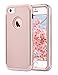 ULAK iPhone SE Case Rose Gold,iPhone 5S Case,iPhone 5 Case, Hybrid Shockproof Hard PC+Soft Silicone Anti-Slip Durable Dust Scratch Protective Cover for Apple iPhone SE/5S/5,Rose Gold