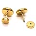 12MM Mens Womens Gold Black Stud Earrings Stainless Steel Illusion Tunnel Plug Screw Back, 2pcs
