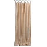 Mogul Window Curtain Panels 2 Sandy Gold Solid Crinkle Curtains Tab Tops Drapes (Length:96")
