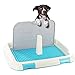 Indoor Dog Potty, NEEDOON Pet Training Pad Tray for Puppy Small Middle Dogs, Pet Toilet with Protection Wall and Simulation Pillar for No Leak