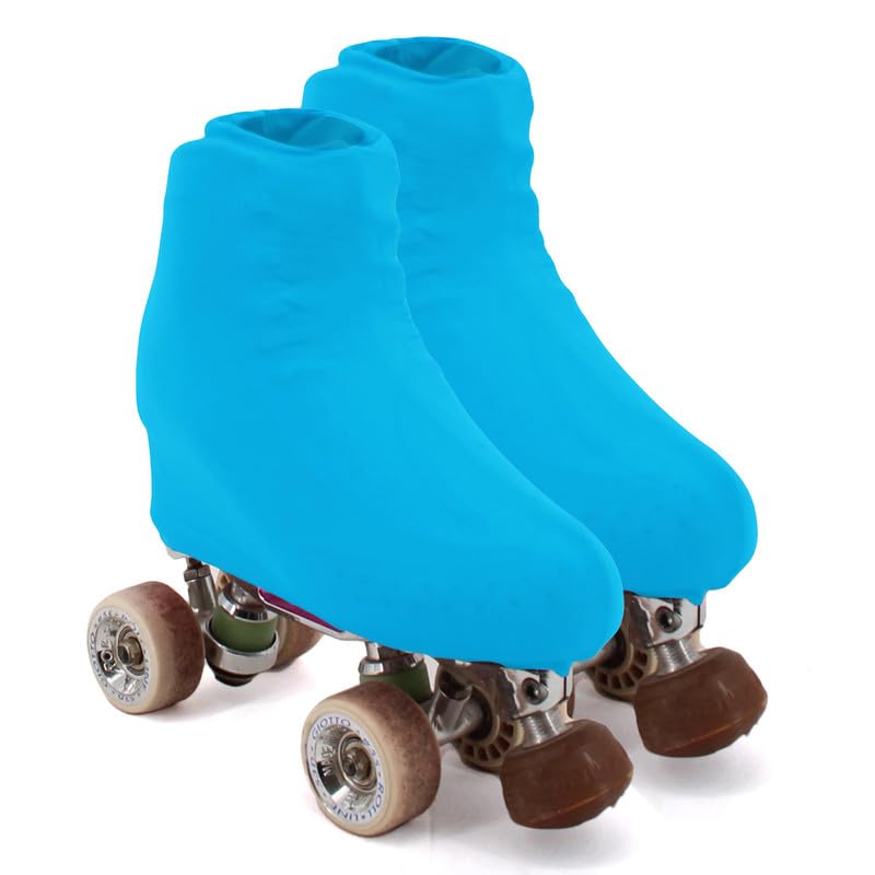 AQUILONE 100 Denier Skating Cover, Ice Roller Skates Protection, Reinforced Tip, Figure or Sport Skating Cover – Made in Italy (Turquoise, 39/42)