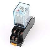 uxcell AC 110V Coil Power Relay 10A DPDT LY2NJ with PTF08A Socket Base