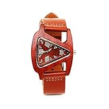 ECVILLA Sandalwood Wooden Watches Leather Strap Watch Quartz Movement …