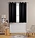 MYSKY HOME Black Out Curtains: Living Room & Bedroom, 52x63 Inch, Thermal Insulated, Grommet, Room Darkening