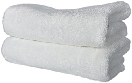 Highly Absorbent Bath Towel Better Than Cotton, 2 Pack Organic, Soft, Luxury Soft Hand Towels, Bladies Bamboo Bathroom Towels 13"x28" Size Spa Like Softness for Bath Gym (White)