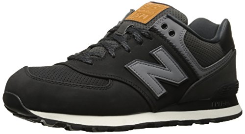 New Balance Men's 574V1 Core Plus Sneaker, Black/Black, 9.5 2E US