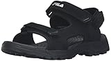 Fila Men's Transition Athletic Sandal, Black/Black/Metallic Silver, 10 M US
