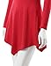 TWINTH Womens Long Sleeve Handkerchief Hem Lightweight Tunic Top