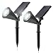Ankway Solar Spotlights LED Outdoor Landscape Lighting for Patio(Black, Pack of 2)