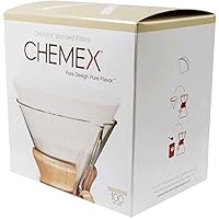 Chemex Classic Coffee Filters, Squares, 100 ct - Exclusive Packaging