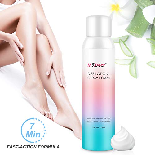 Hair Removal Spray Foam, MSDEAR Painless Hair Inhibitor for Women
