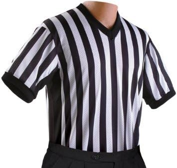 Dalco Athletic Mens Basketball Officials Pin Dot Mesh Shirts with Black Side Panels (X-Large)