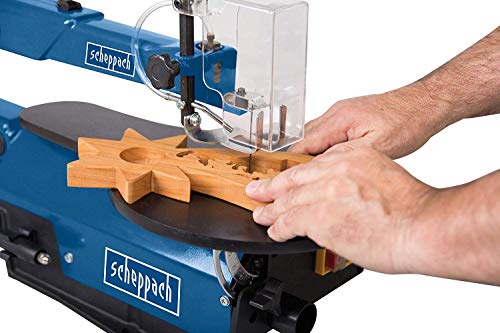 Scheppach Dekupiersäge Deco Flex mit flexibler Welle (125 W, Schnitthöhe 50mm, Schnitttiefe 405mm, Staubabsaugung) â Modellbau-Laubsäge Metall mit Schnellspanner und Arbeitsleuchte – Bild 3