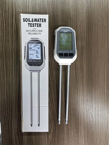 YAMRON Soil Moisture Meter, 7-in-1 Digital Plant Water&Soil with EC/TDS/Fertility/PH/TEMP/MOIS/Sunlight Intensity Backlight LCD Display Soil Test Meter for Gardening, Farming and Outdoor Plants