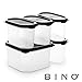 BINO 24-Piece Meal Prep Plastic Food Storage Container Set with Lids (OLD-BLACK)