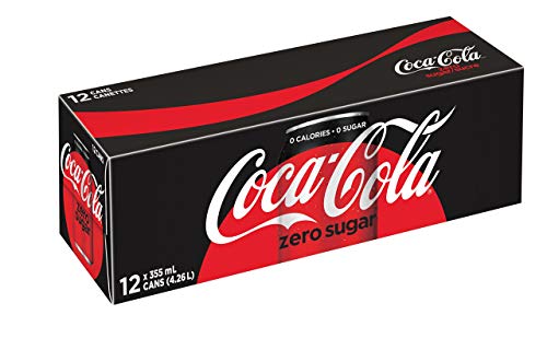 Coca-Cola Zero Sugar, 355mL cans, 12ct, Imported from Canada