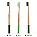 HailiCare Charcoal Bamboo Toothbrush - Pack of 3 Colors - Adults Size - Bamboo Charcoal Infused Bristles (Medium Bristle)