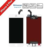 Screen Replacement for iPhone 6 Plus White Brinonac LCD Display Touch Screen Digitizer Assembly Replacement Screen with Repair Tool kit + Tempered Glass Screen Protector + Instruction