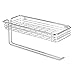 mDesign Toilet Tissue Paper Holder and Multi-Purpose Shelf - Wall Mount Storage Organizer for Bathroom, Holds 2 Rolls - Durable Metal Wire Design - Chrome