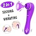 Clit Sucker G Spot Vibrator with 6 Sucking Intensities 8 Strong Vibration Modes for Women Dual Stimulation, PALOQUETH 2 in 1 Waterproof Clitoral Stimulator Sucking Vibrator Sex Toy Rechargeable Quiet