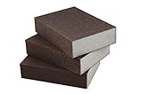 BeautyMood 6 pcs Naturals Stink Free Nano carborundum Cleaning Sponges Inhibit Bacteria. Stay Fresh NO ODOR Guarantee! Eco Kitchen / Household / Dish Sponges w/Walnut Scrubbers. more durable. (6-pack)