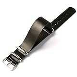 20mm Soft Pu Leather Pin Buckle Wrist Watch Strap Band Spring Bars Black